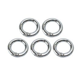prendre PR-RINGCARA Carabiner Round Circle Carabiner Key Ring Keychain Bag Charm Outdoor Key Holder 0.5 inch (12 mm) 0.6 inch (15 mm) 0.8 inch (20 mm) 1.0 inch (25 mm) 1.3 inch (32 mm) 1.5 inch (38