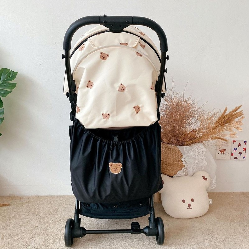 Stroller Bag Organizer Elastic Large Capacity Tear Resistant Nylon Baby