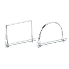 Sourcing Map 10Pcs Carbon Steel Silver Blue Coupler Pin, 0.24" ID 2.76"L, Trailer Pin