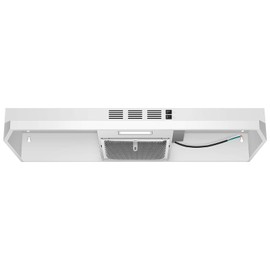 SNDOAS Range Hood 36 inch Under Cabinet,White Spray Painting Stainless Vent Hood with 2 speeds and 230 CFM,Ductless Range Hood with Rocker Buttons,Aluminum Mesh Filter,Kitchen Hood without Plug