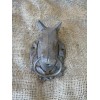Large CAST IRON Horse Head Ring Hitching Post Barn Holder