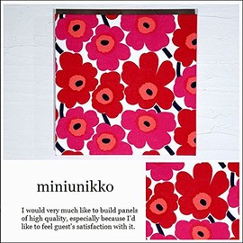 Fabric Panel Alice Marimekko miniunikko miniunikko 30 × 30 × 2.5 cm Sold As Each Red marimekko Fabric Board Popular Nordic [Included]