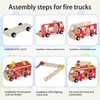 LOVELAND Wooden Fire Truck Toy – Take-Apart STEM Vehicle with