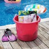 HOMZ 2-Pack Utility Tub, Large Plastic Storage Bucket with Rope