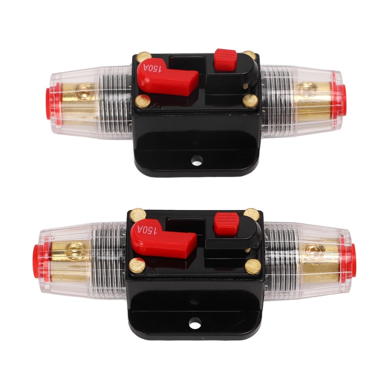 12‑24V Inline Circuit Breaker with Manual Reset Fuse Holder Battery