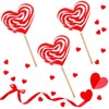 Fruidles Six-Pack 80-Gram Jumbo Heart Swirl Lollipop Red and White