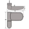 UPVC Door Flag Hinge Avocet MT3D Mini Triad Adjustable For