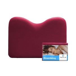 Cushion Cover Raspberry Red Single Pack, Perfect for NuMoon & MaBella Pillows, Mako Cotton (Double Jersey), Non-Iron and Tumble Dryer-safe, Cushion Cover with Zip, Oeko-Tex Certified