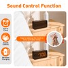 Wooden Digital Alarm Clocks with wireless charging for Bedrooms LED