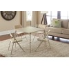 COSCO 5 Piece, Tan Folding Table and Chair Set.