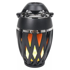 Sound Town Portable TWS Bluetooth Speakers w/ LED Flame Lights, Mount, 2-Pack