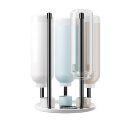 Bottle Holder for SodaStream - White Premium Ceramic Drip Holder with Drip Tray for 5 SodaStream Crystal | Emil Bottles