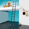 Telescoping Ladder 10.5FT/3.2M Aluminum Black Telescopic Extension Ladder Retraction Portable