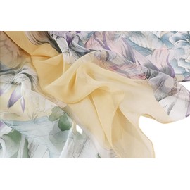 FAIRYGATE Silk Scarf Women Scarves Georgette Colourful Lightweight Soft Neck Scarf Elegant Shawls Large Breathable Chiffon Scarves 64014