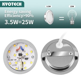 LED Recessed Spotlight 230 V G4 LED 3.5 W 4000 K Neutral White 260LM Furniture Recessed Spotlight LED Furniture Recessed Light Under-Unit Light Kitchen LED Borehole 55-58 mm and 20 mm Flat Set of 6
