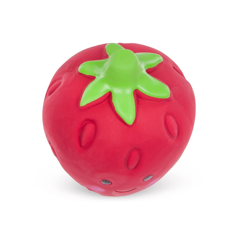 Petface Latex Strawberry Soft Chew Dog Toy, Large