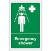 V Safety Emergency Shower - Portrait 100 x 150 mm