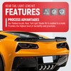HECASA Rear Tail Light Lens Kit Molded Acrylic Compatible with