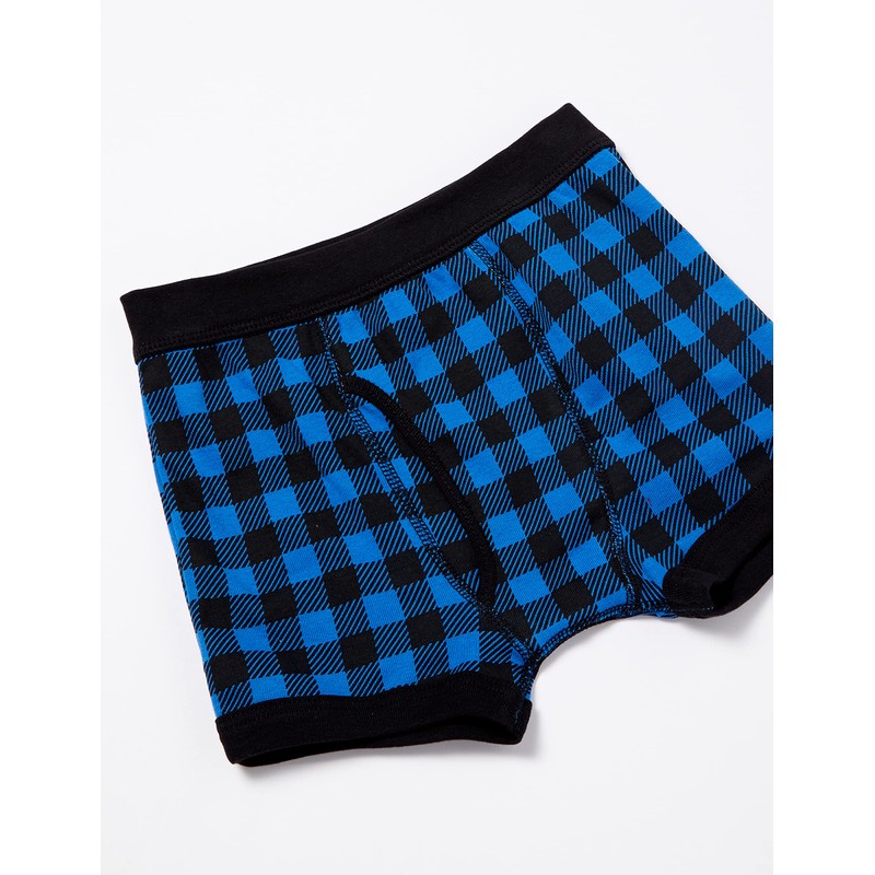 GALOW Boys Plaid Boxer Shorts, 3-Piece Set, 120-170 % Cotton,