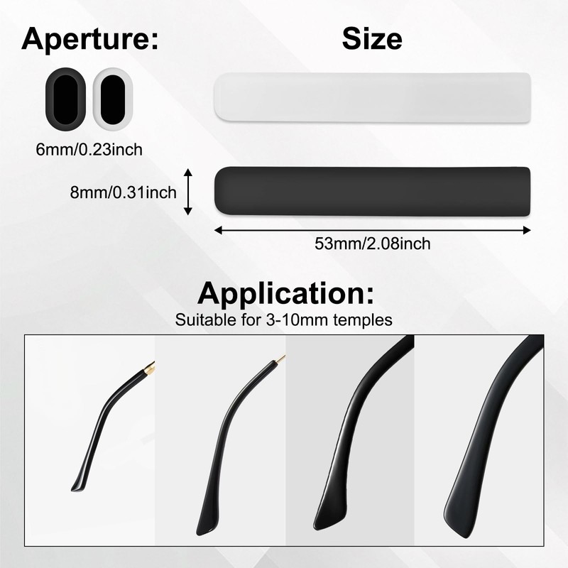 20 Pairs Silicone Glasses Ear Cushion, Anti Slip Eyeglass Ear