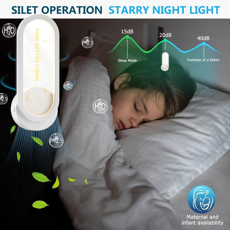 4 Pack Air Purifier Plug In for Home Night light