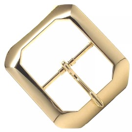 Stecksstore Clipped Corner Brass Plated Belt Buckle 1-1/2" 1587-03 by Stecksstore