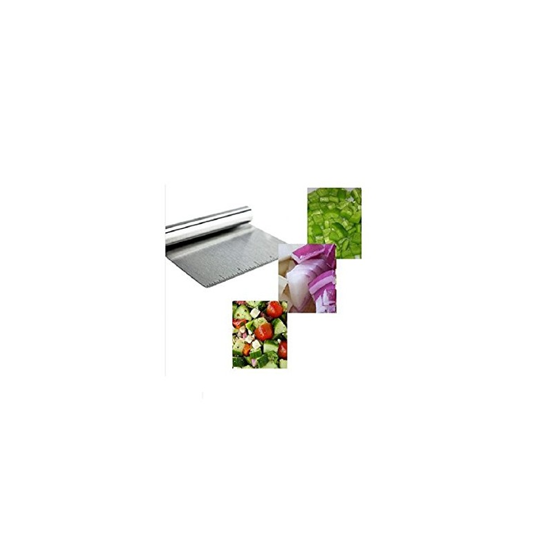 Stainless Steel Food Scraper and Chopper Large Griddle Spatula Kitchen