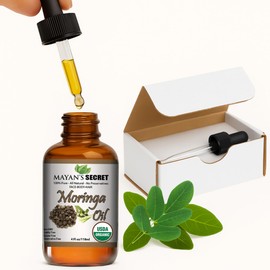 Organic Moringa Energy Oil 100% Pure Moringa Seed Oil from Rejuvenate Dull Skin - Great for Hair and Face, Botanical Anti-Aging Beauty - Great for Cuts, Rashes, Burns - Pure, Undiluted-