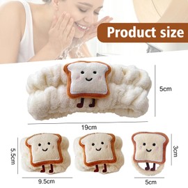 Pack of 4 Wrist Bands for Washing Face, Cosmetic Headband, Women's Elastic Hair Bands for Skin Care, Spa, Make-Up, Face Wash