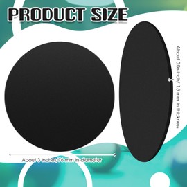 Haull 50 Pcs Billiard Pool Table Leg Shims 3" Diameter Rubber Pool Table Leveler kit Shims Foot Pads(Round,0.06 Inch Thick)