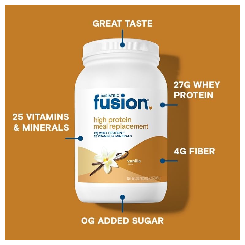 Bariatric Fusion Vanilla Meal Replacement Protein 21 Serving Tub for