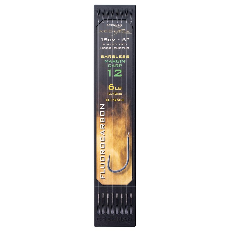 Drennan Acolyte Margin Carp 6" Hook Plate Barbless Qty 8