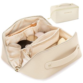 Cosmetiquera para Maquillaje, Bolsa de Tocador de Viaje Gran Capacidad Bolsa de Cosméticos con Múltiples Compartimentos Mujer Portátil Neceser Bolsa de Aseo Impermeable Organizador Estuche Maquillaje