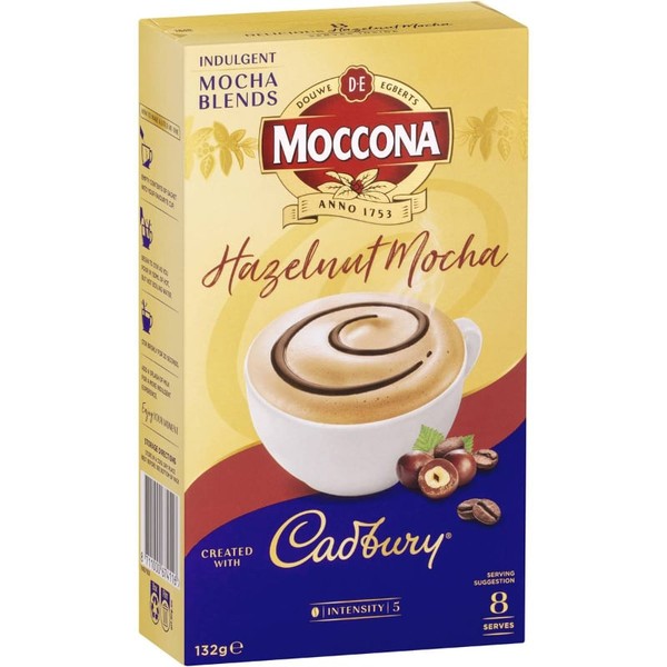 Moccona Cadbury Hazelnut Mocha Sachets 8 Pack
