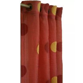 Brilliant Drapery Design Per panel - Beautiful Red Poco Dot Sheer Panel - 60"W x 96"H