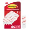 Command Small Refill Replacement Strips, White, 64-Strips - Easy to
