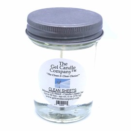Clean Sheets Aroma Up to 90 Hour Scented Classic Jar Candle Mineral Oil Based by The Gel Candle Company