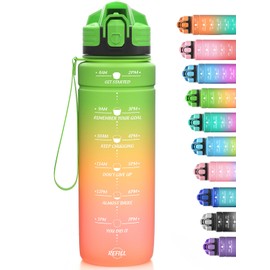 Niggeey Sports Water Bottle 500 ml, 700 ml, 1 L, 1.5 L Water Bottle Children Leak-Proof, BPA-Free Tritan Motivational Water Bottle with Time Marking, Sports Bottle for Children, School, Fitness, Gym