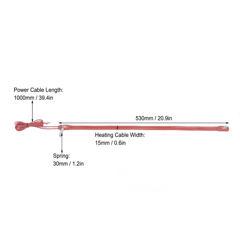 AC220V 40W Water Pipe Heat Tape Freeze Prevention Piping Heating