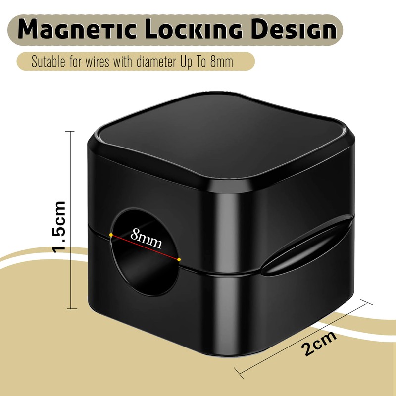 SaiTech IT Magnetic Cable Clips, Cord Organizer Holder, for Desk