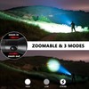 FADOMALL Heavy-Duty 4-Cell D Flashlight LED 3 Modes Zoomable Flashlights