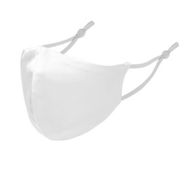 [SiL'Amour] 天然 シルク マスク 3D 絹100% シルク保湿マスク シルク マスク 保湿マスク 花粉対策 UVカット 紫外線カット 肌触り 洗える 男女兼用 (パールホワイトXグレー)