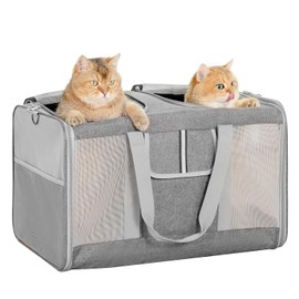 Sedioso Extra Large Cat Carrier for 2 Cats, 24x14x16in Pet Carriers for Cat and Dog Up to 40lbs, All-Sided Large Mesh Cat Carrier with Great Ventilation, Portable Soft Sided Pet Carriers for Traveling