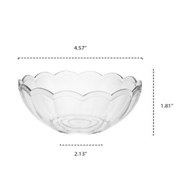 Party Essentials Salad/Snack Bowls, Clear, 4 Count