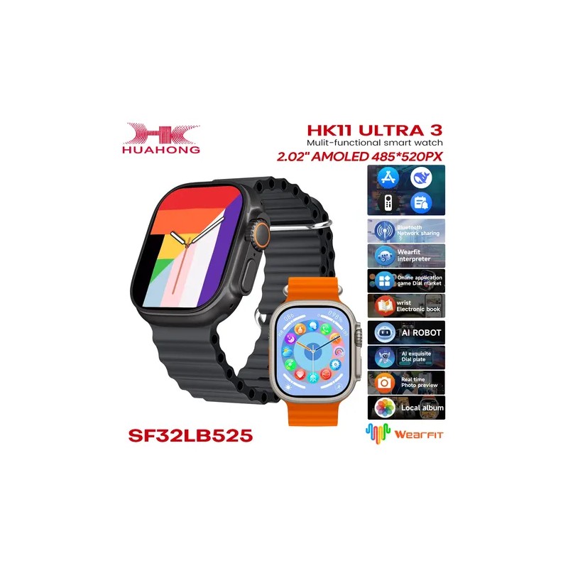 Smartwatch Hk11 Ultra3 2026 Premium Amoled 49mm Titanio Deepseek Ai