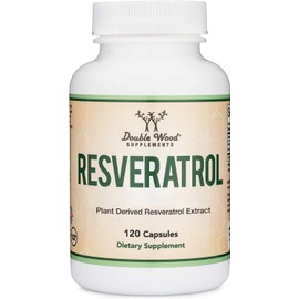 Resveratrol Supplement 500mg Per Serving, 120 Capsules (Resveratrol Polygonum Root Extract Providing 50% Trans Resveratrol) Healthy Aging Support by Double Wood