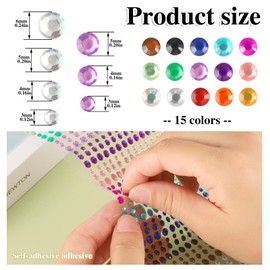 1600 Pcs 3/4/5/6 mm Self Adhesive Face Gems for Bride, Hair Gems Face Jewels Rave Hair Accessories for Women Diamonds Face Glitter for Makeup Crafts