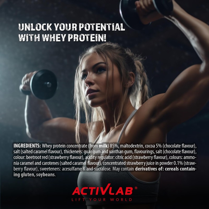 Activlab Whey Protein 500 g Salty Caramel - 65% Whey