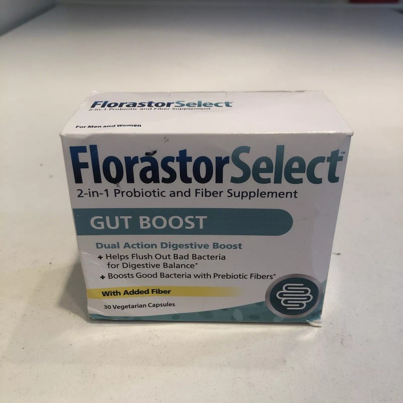 Florastor Select Daily Probiotic and Prebiotic Supplement 30 Veg Caps