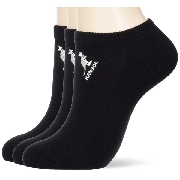 Kangol Socks, Sneaker Socks, Assorted (3 black)